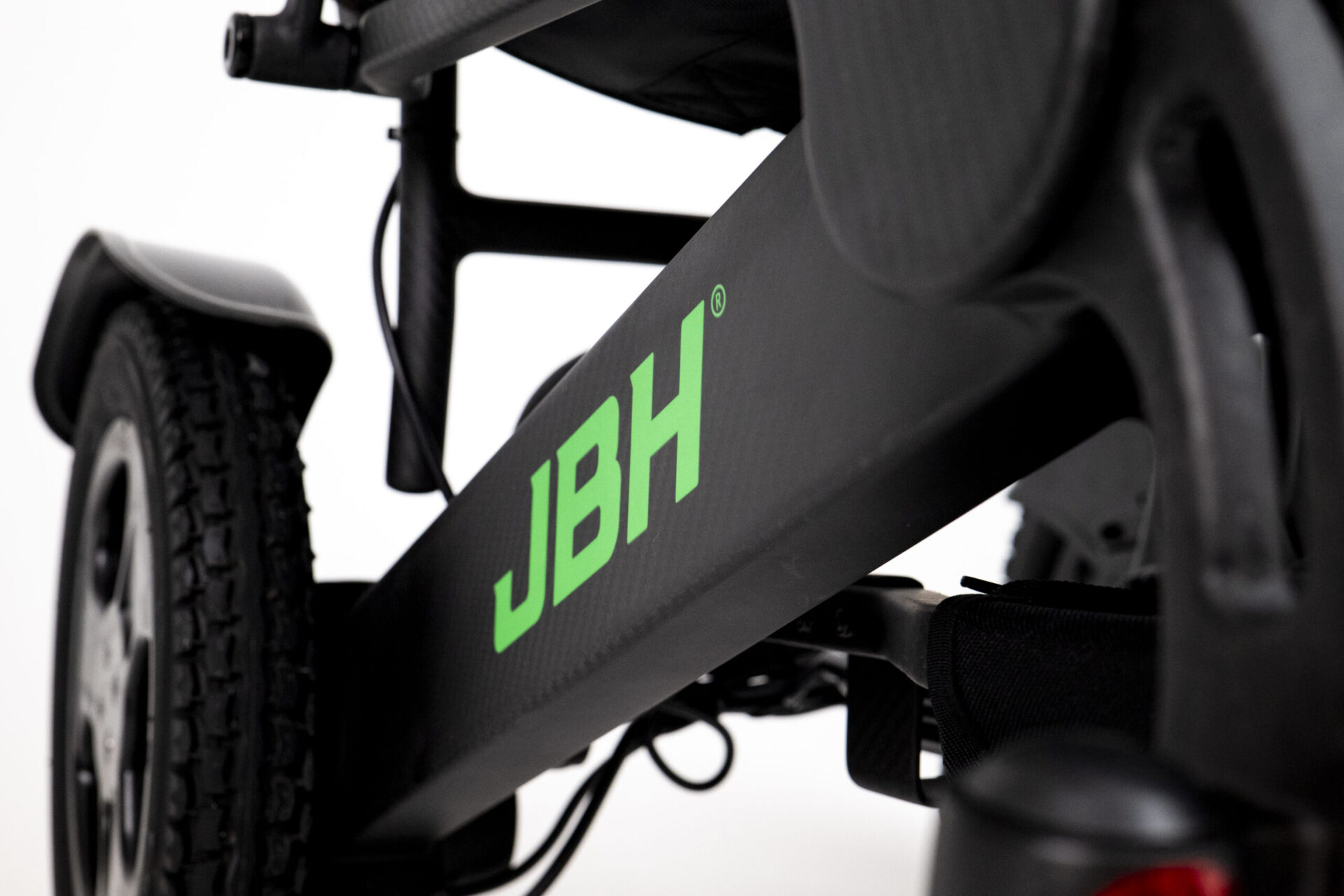 Dieses Bild zeigt den Rahmen des JBH Carbon Rollstuhl