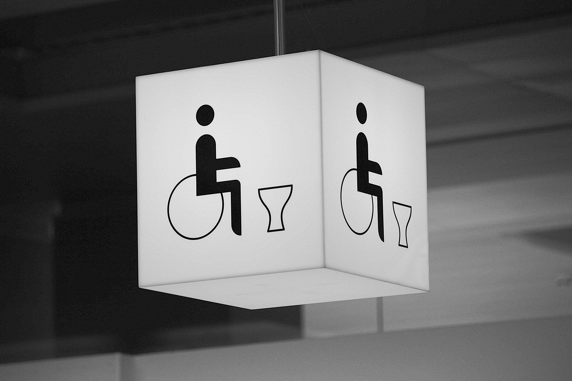 Dieses Bild zeigt ein Toilettensymbol als Symbolbild für den Euroschlüssel